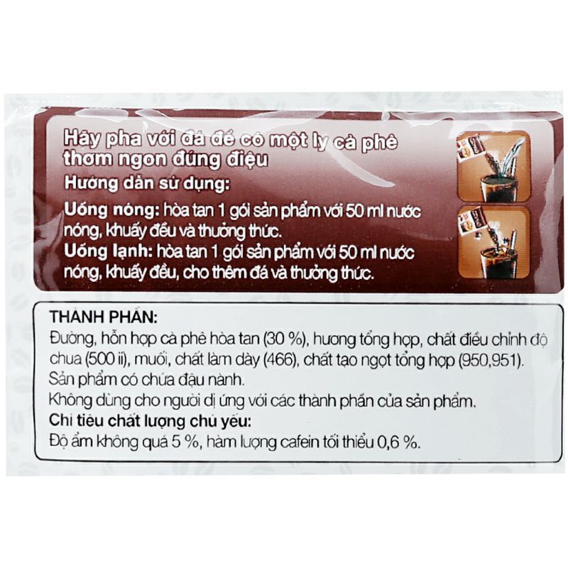 Cà Phê Phố Đen Đá Bịch 35 Gói 560g - Chính Hãng Mac Coffee