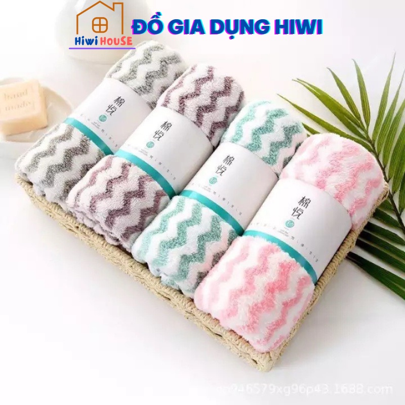 Khăn mặt Hàn KẺ, mềm mịn, thấm hút tốt 30x50cm