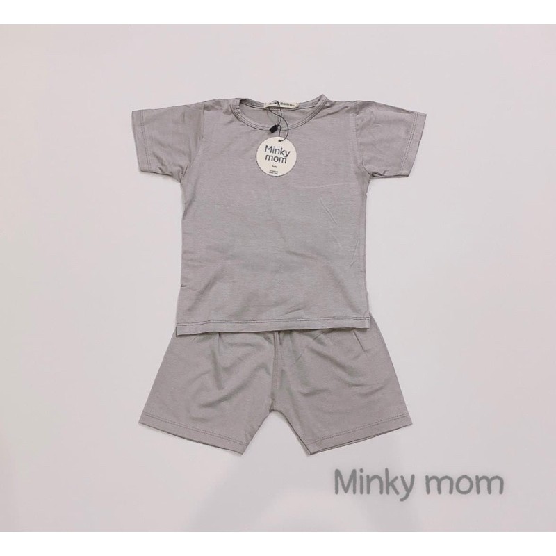 Bộ cộc tay MinKy Mom cotton lạnh mềm mịn cho bé