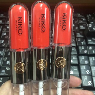 ( GIỚI THIỆU)   Son Kiko 114 Orange Red - đỏ cam quyến rũ với 2 đầu trong 1 thỏi son