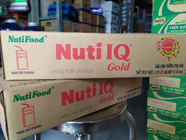 Thùng sữa Nuti IQ Gold 110ml ( BAO BÌ MỚI)