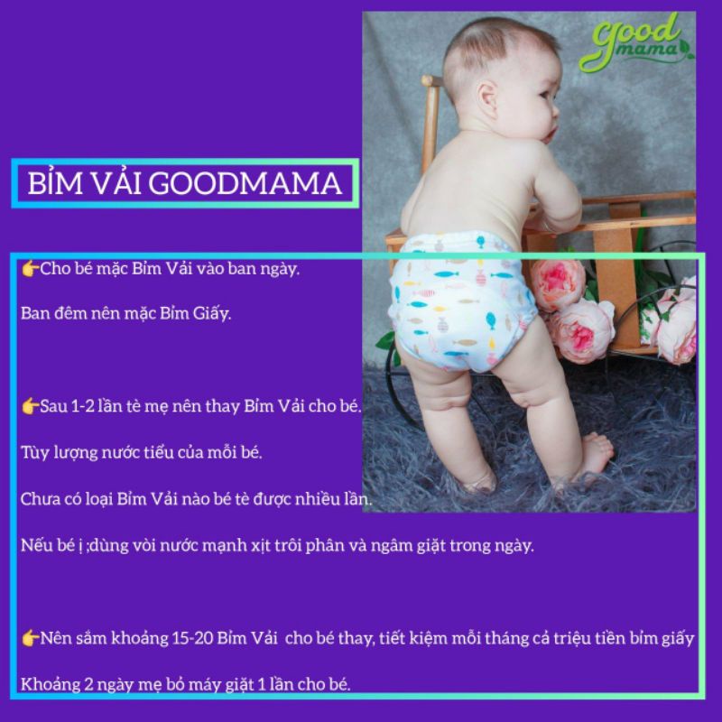 [Mẫu Đẹp] Combo 10 Quần Bỏ Bỉm Goodmama Chính Hãng (Size 5kg-17kg)