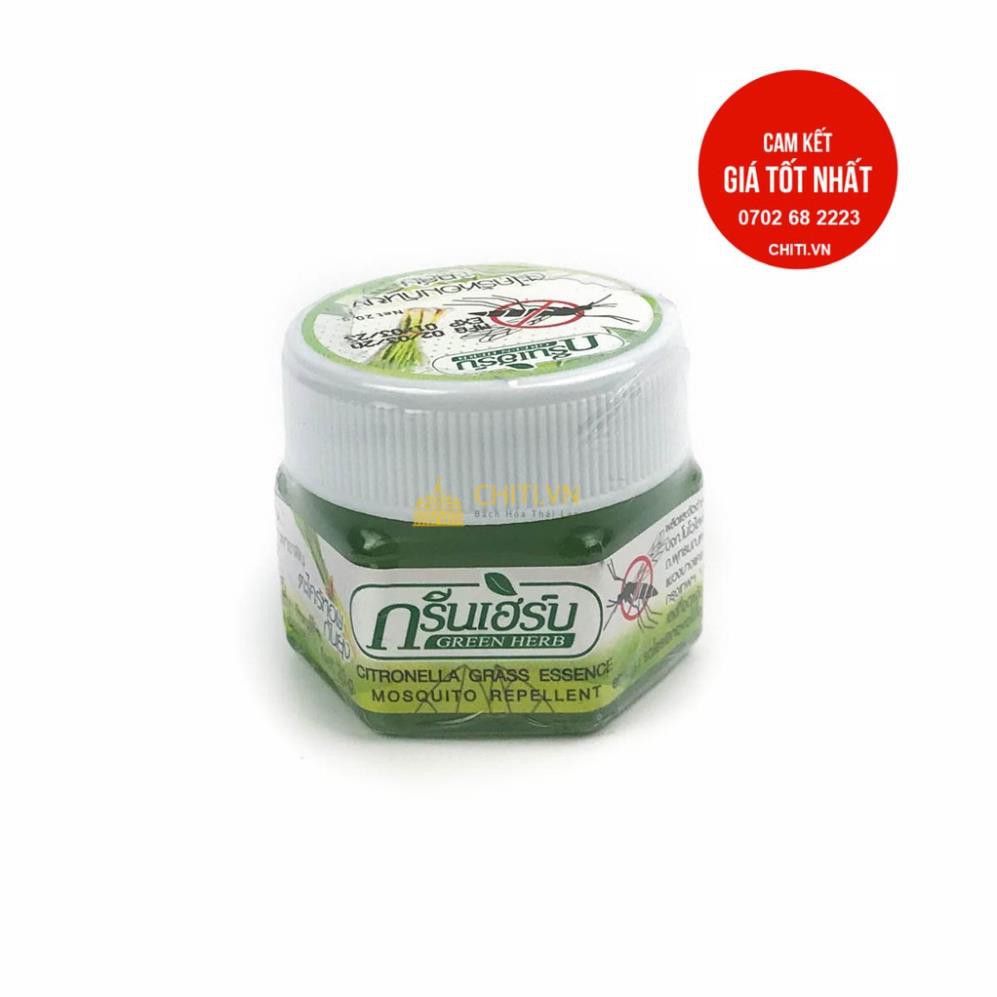 Dầu Cù Là Sả giảm Muỗi Đốt Green Herb Citronella Essence Balm 20gr Thái Lan an toàn cho cả trẻ em