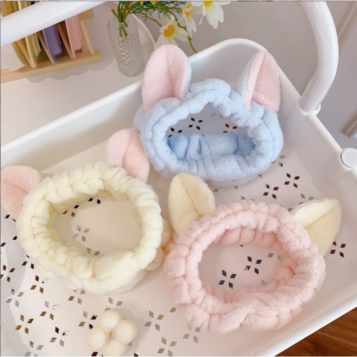 Băng đô tóc lông cừu hình tai mèo siêu cute BAG U BANGDOMEO265