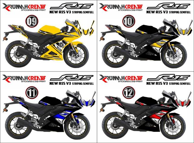 Miếng Dán Decal Trang Trí Xe Yamaha R15 V3 / New R15 2017-2019 X7