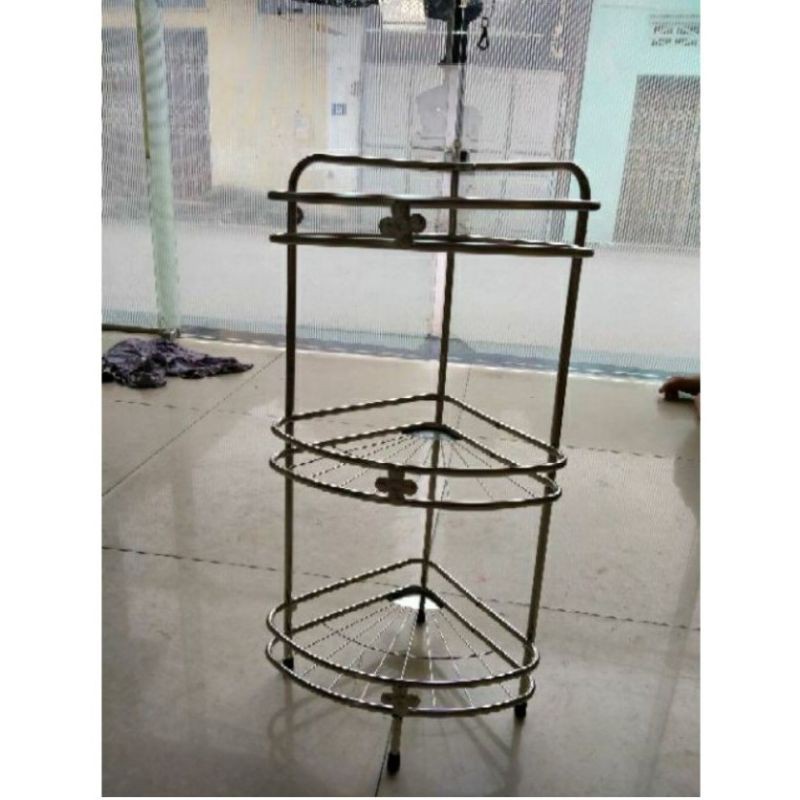 Kệ góc nhà tắm, kệ nhà bếp inox cao cấp hàng chuẩn dày