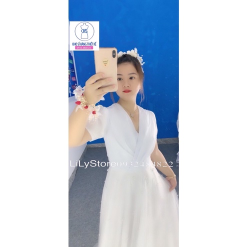 ĐẦM MAXI MẶC CƯỚI LƯỚI KIM TUYẾN MS1023y full size S/M/L/XL (ẢNH VÀ VIDEO DO CHỦ SHOP TỰ QUAY1000%)