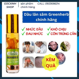 Dầu Lăn Sâm Thái Ginseng Green Herb Oil Thái Lan
