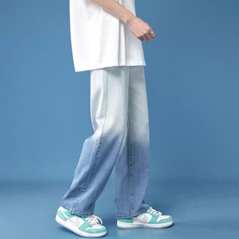 Quần Baggy, Quần Jean nam, nữ, Mẫu jean xanh, xám Wash nửa TR02, suông rộng hottrend 2022-Trend Clothing!