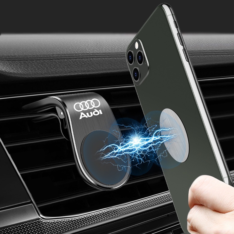 Giá Đỡ Điện Thoại / Thiết Bị Định Vị GPS Bằng Nhôm Hít Nam Châm Cho Xe Hơi Audi A4 B8 A3 8P S3 A5 A6 S6 C6 Q5 A8 R8 TT TTS MK2 8J