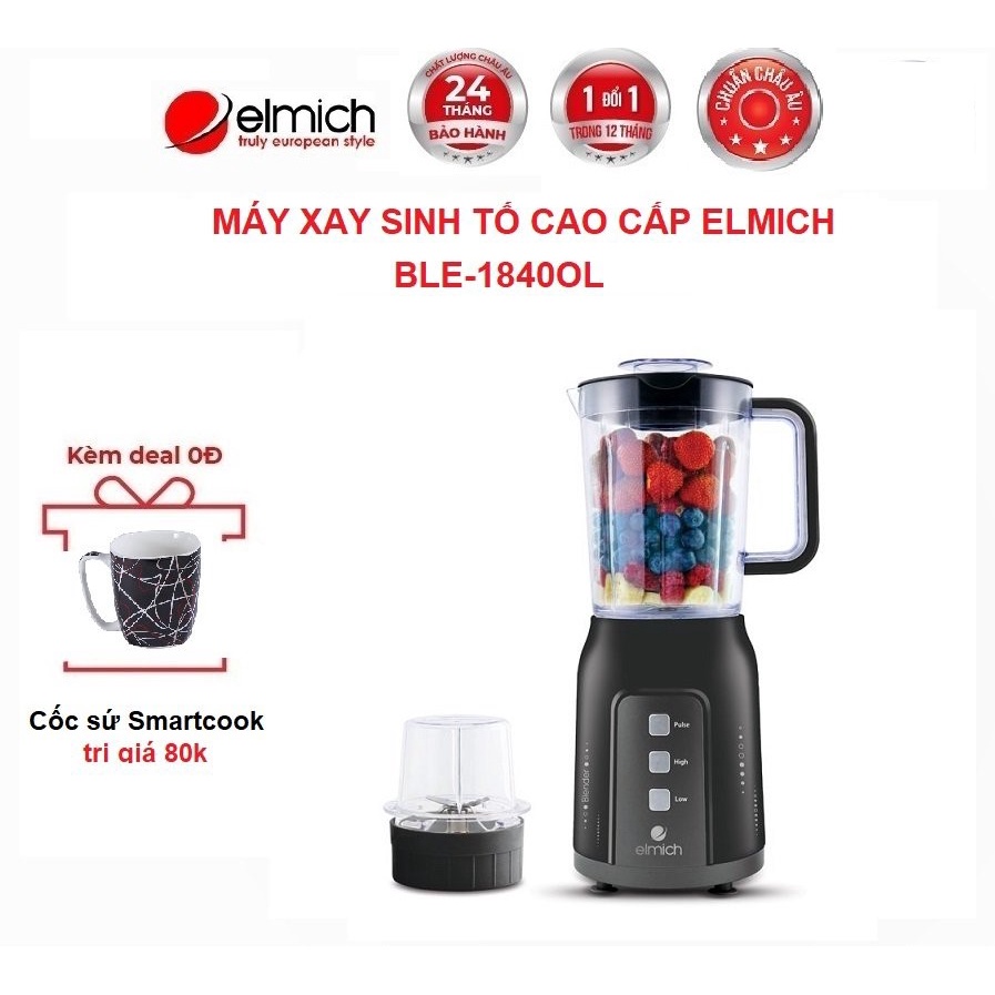 Máy xay sinh tố cao cấp Elmich BLE-1840OL  BH 24 tháng