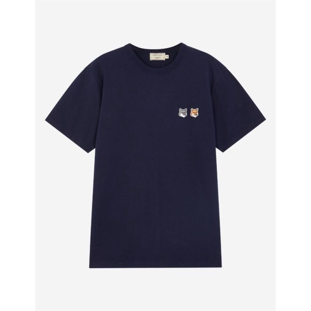 Áo Thun Cotton Cổ Tròn Tay Ngắn Thêu Hình Đầu Cáo Thời Trang Cho Nam Và Nữ