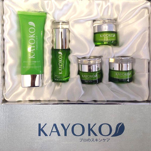 Bộ mỹ Kayoko xanh 5 in 1 mẫu mới giảm nám và tan nhang