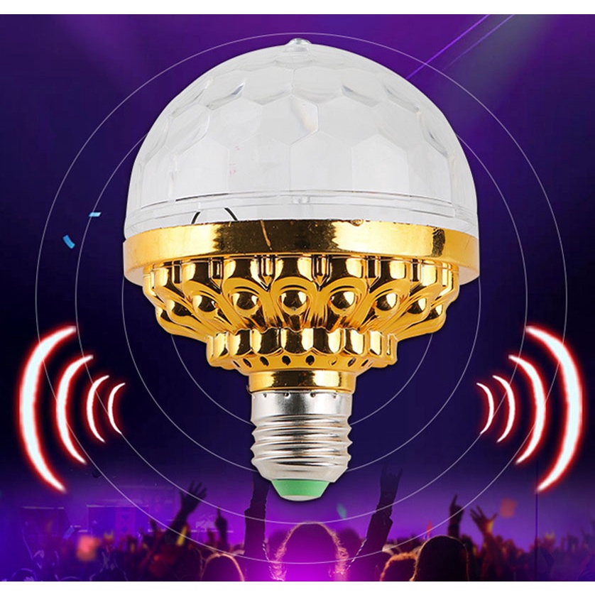 [E27 6W Rotating Crystal Ball] [RGB Dj Disco Stage Lighting For Home Room Dance Parties Bar Karaoke Xmas Wedding Show Club]