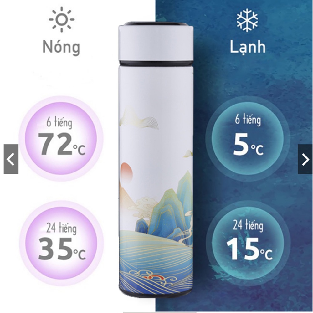 Bình giữ nhiệt inox 304 nắp cảm biến nhiệt độ