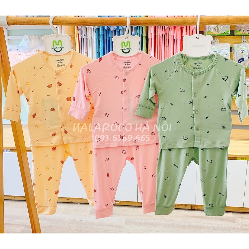 Bộ QA dài tay Sơ sinh cúc giữa Jaclan Modal UalaRogo