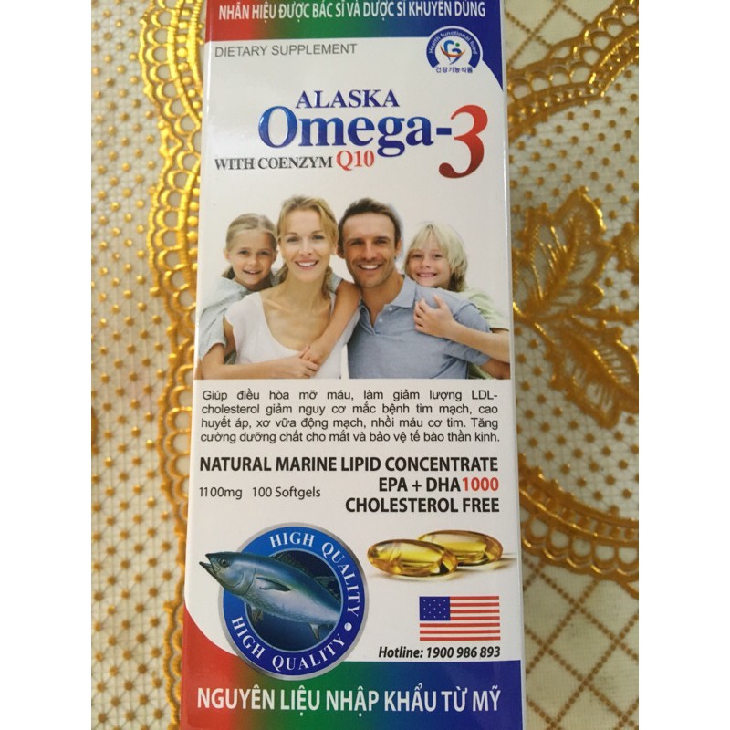 .ALASKA OMEGA 3 BỔ MẮT 100V