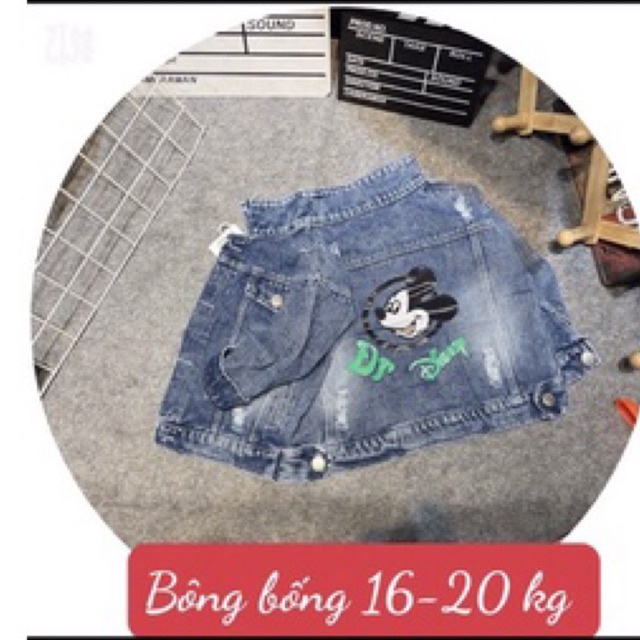 Áo khoác jean bò mềm cho bé trai Size