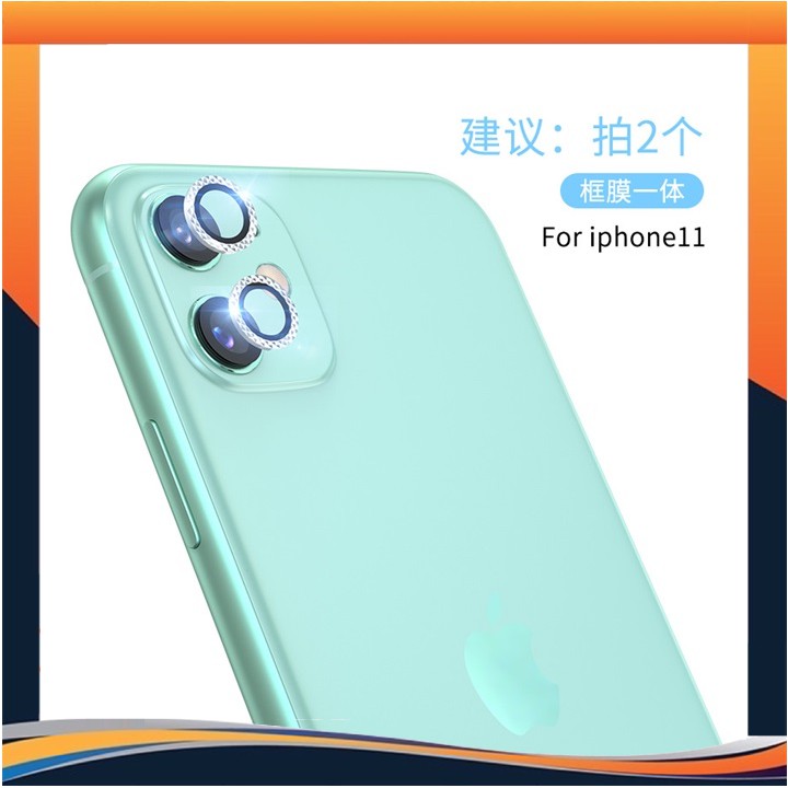 [Màu Kim Cương] Cường lực Iphone 12 Mini/ 12/ 12 Pro max [ Bộ 3 mắt] Dán từng mắt camera chống trầy bảo vệ camera iPhone