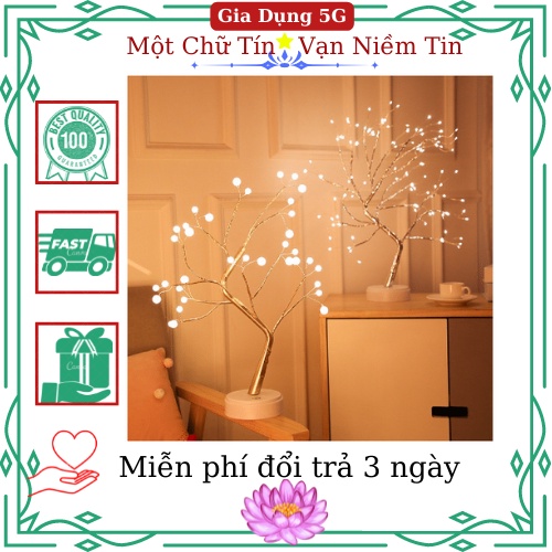 Đèn Led bàn hình cây / Dây đồng dùng Pin hoặc USB cho phòng ngủ trang trí nội thất