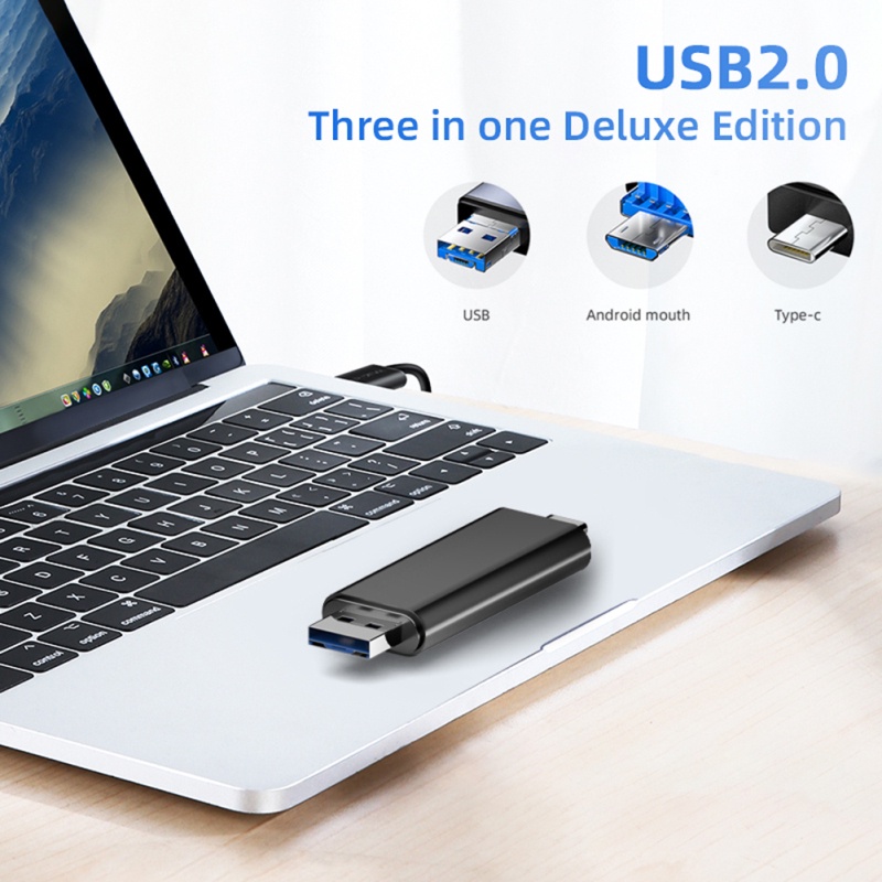 Coza Bộ Chuyển Đổi Đầu Đọc Ca-rd Usb 2.0 Bộ Nhớ Micro Usb Type C Đầu Đọc Ca-rd Tf Otg Kích Thước Nhỏ Và Tiện Lợi Mang Theo