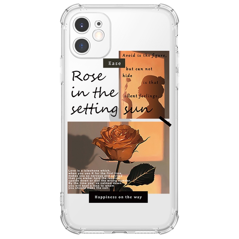 Ốp lưng JURSUE chống sốc mềm hình dễ thương đẹp cho iPhone 13 12 11 Pro Max SE 2020 X XR XS ip 8 7 6 6S Plus Y121