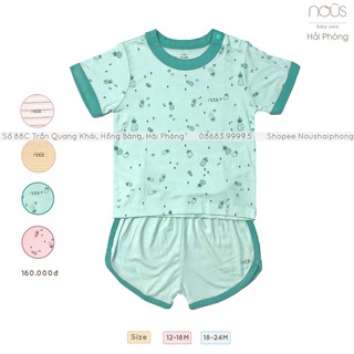 Bộ Cài Vai Cộc Petit Xanh Bạc Hà (Size 12 - 24 Tháng)