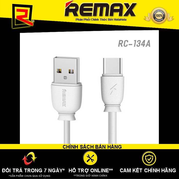 Cáp sạc nhanh cổng Type C dài 1 mét max 2.1A dùng cho Android các loại Remax RC-134a RC-160a