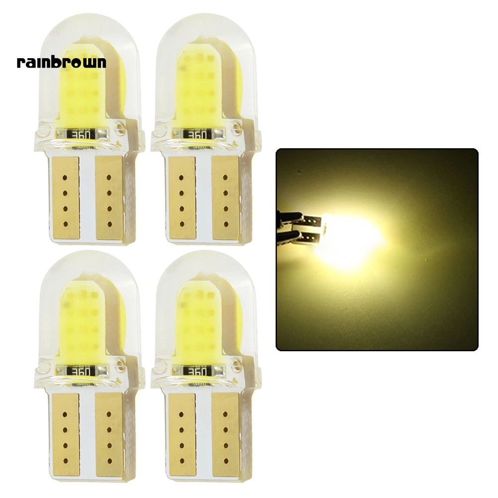 Bộ 4 Đèn Led T10 W5W Cob Siêu Sáng Cho Xe Hơi