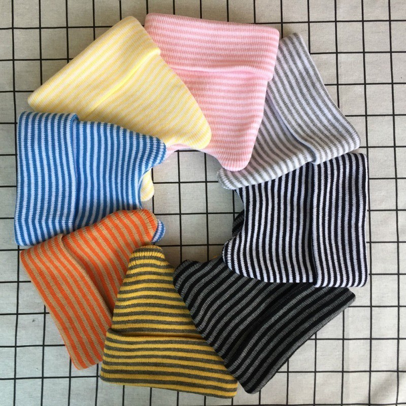 Mũ len đan tai gấu sọc vằn đáng yêu cho bé