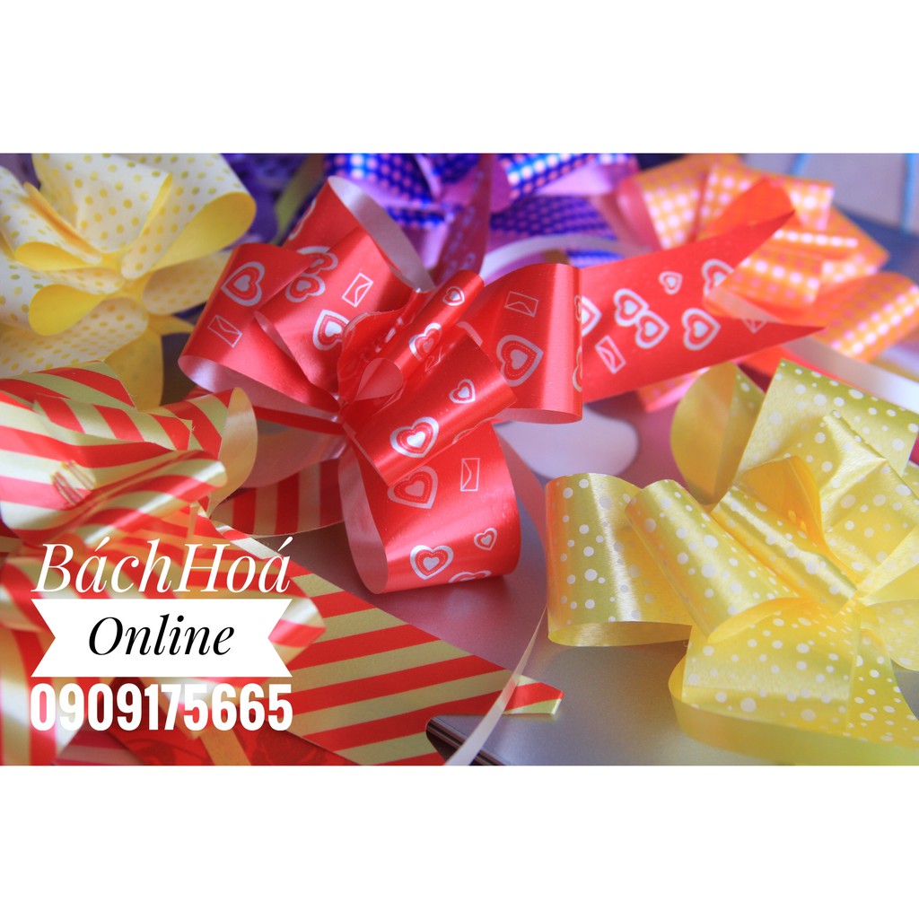 Nơ rút dùng để trang trí hộp quà/ giỏ quà/ bó hoa