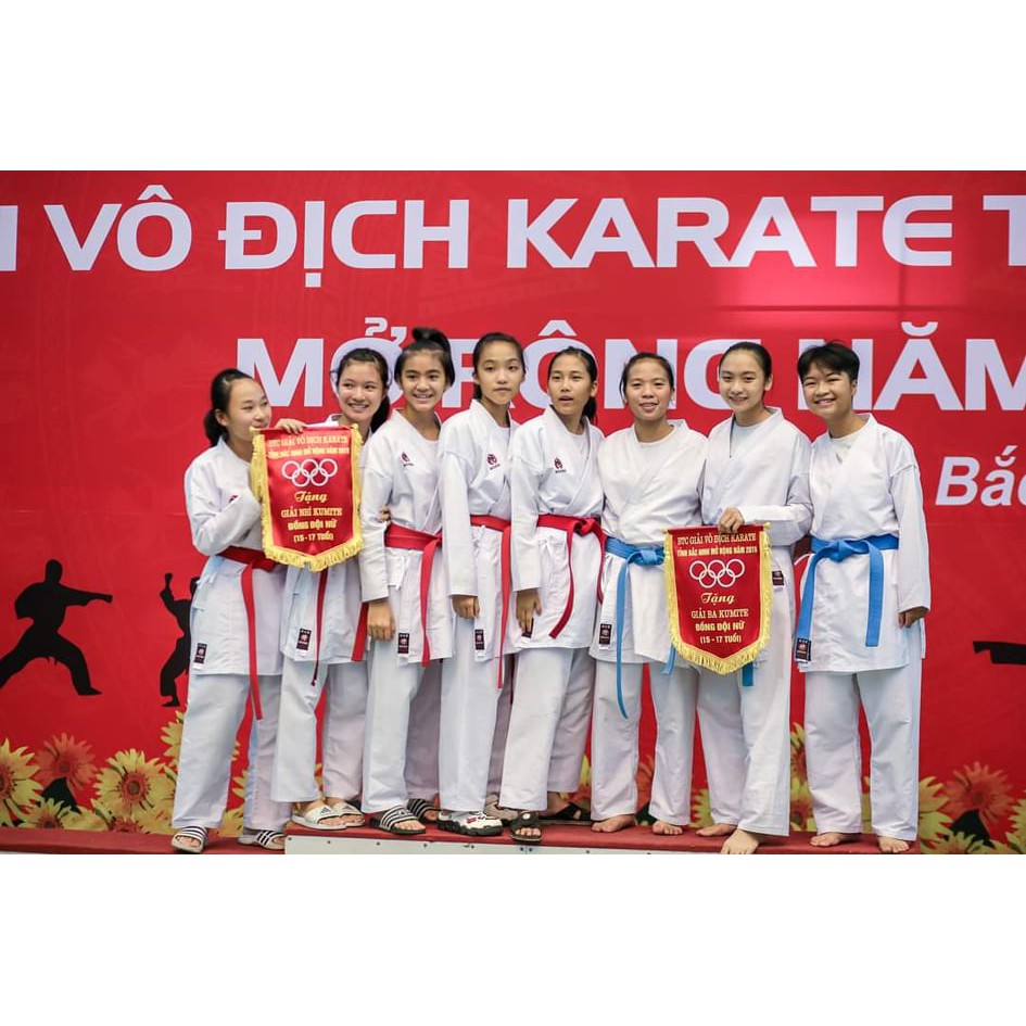 (Free ship) VÕ PHỤC  KARATE KUMITE CAO CẤP - VẢI KIM CƯƠNG