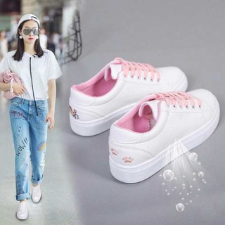 sale Giày Nữ | Giày Sneaker | Phong Cách Style HÀN QUỐC Mèo Thêu Gót 2018