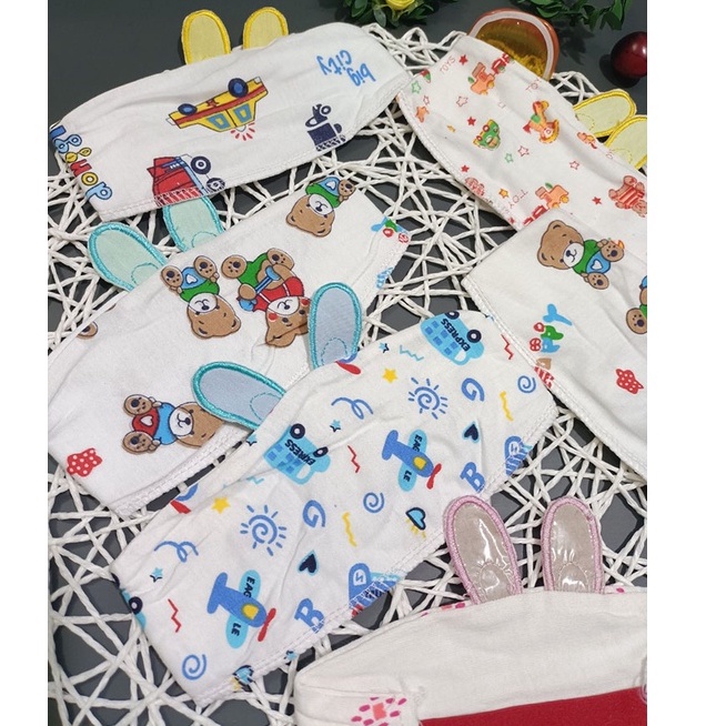 Che thóp cotton cho bé, che thóp tai thỏ có chun co giãn