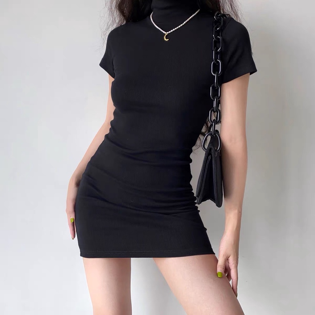 Đầm Body Dáng Suông, Cổ Cao 7 Phân - Tharo Clothing [DAM00010]