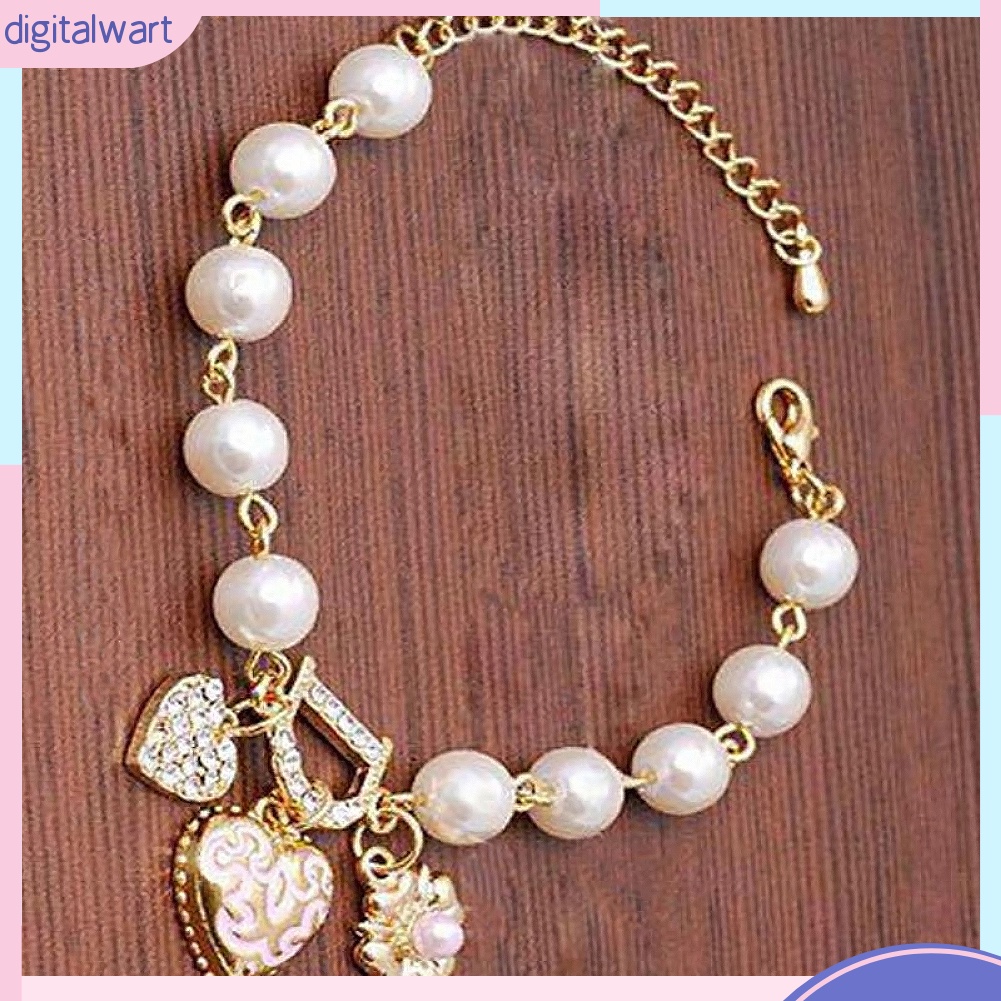 Vòng tay thiết kế chuỗi hạt ngọc trai nhân tạo sang trọng cá tính thanh lịch dành cho nữ