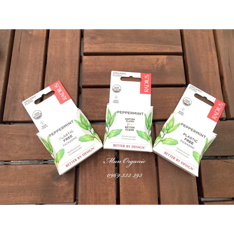 Chỉ nha khoa hữu cơ Radius @ Hàng Mỹ @ Organic Floss USA