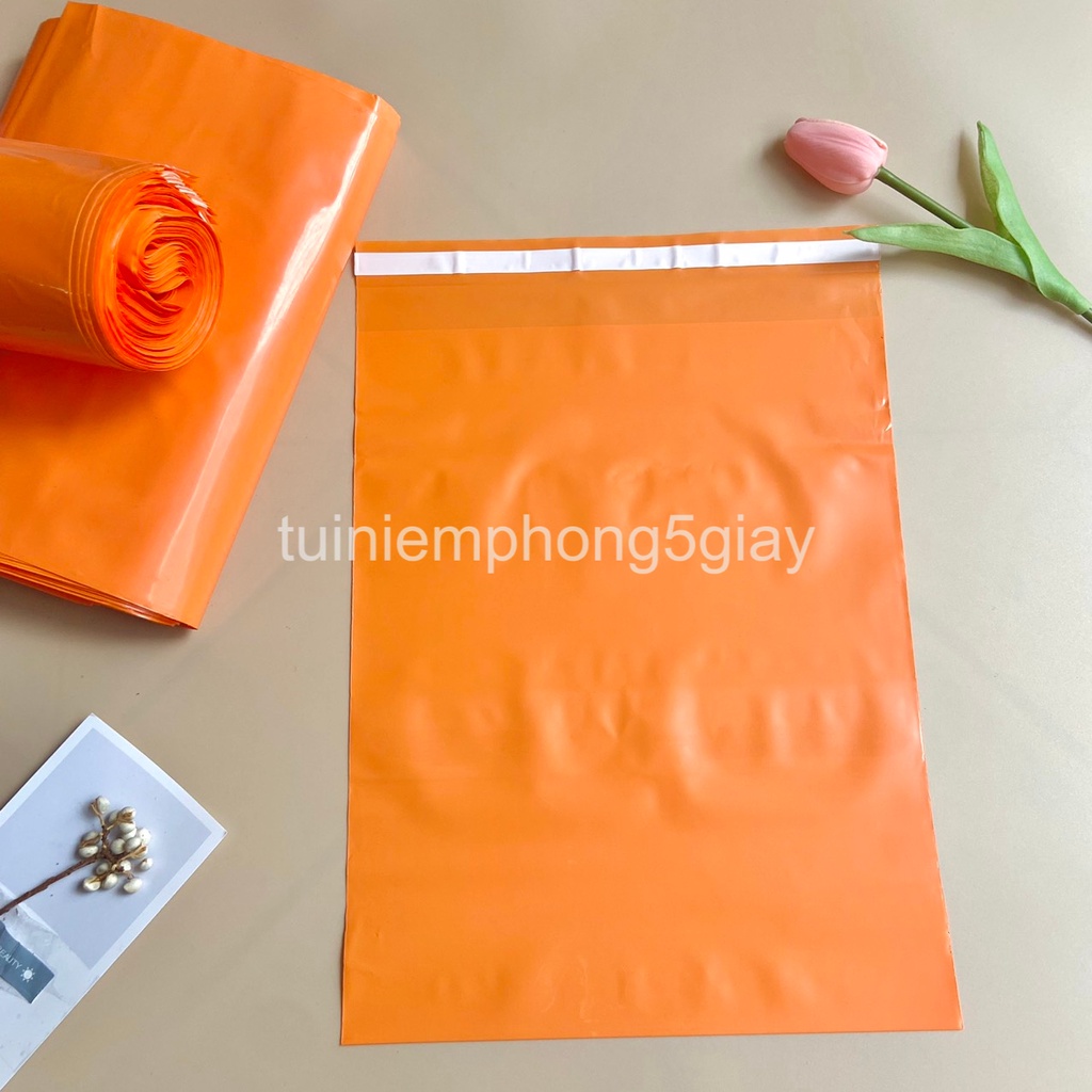 [1Kg–Màu cam-Đủ size] Túi gói hàng niêm phong tự dính - túi đóng hàng chuyển phát nhanh có sẵn keo dính – 5 GIÂY