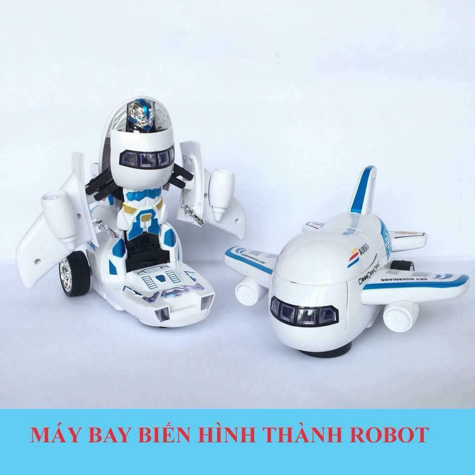 Máy bay biến hình thành rô bốt có phát nhạc cho bé