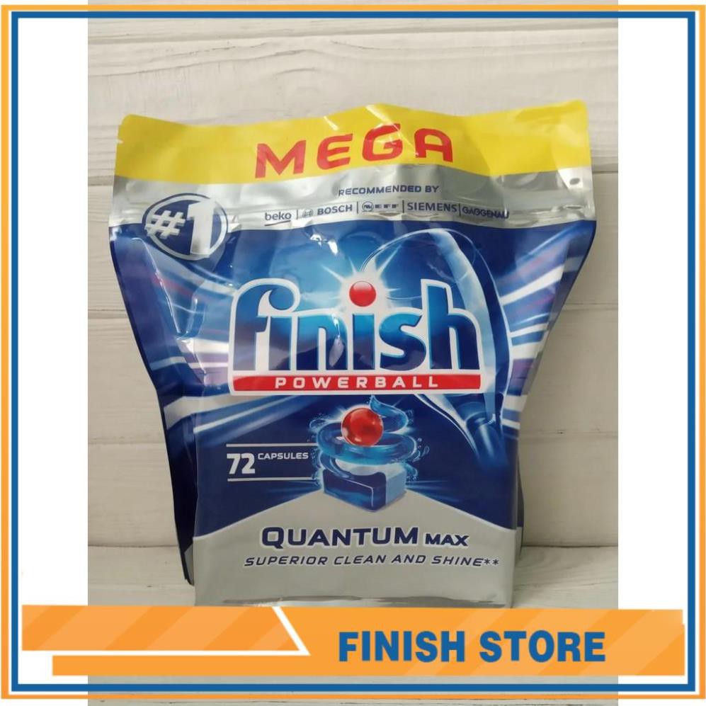 Viên rửa bát Finish quantum Max túi 72 viên