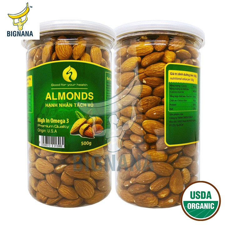 Siêu Giảm Tháng 9, Hạnh Nhân Tách Vỏ Hàng Mỹ Nguyên Vị Hộp 500gr Loại Đặc Biệt, Giảm Cân Đẹp Da | BigBuy360 - bigbuy360.vn