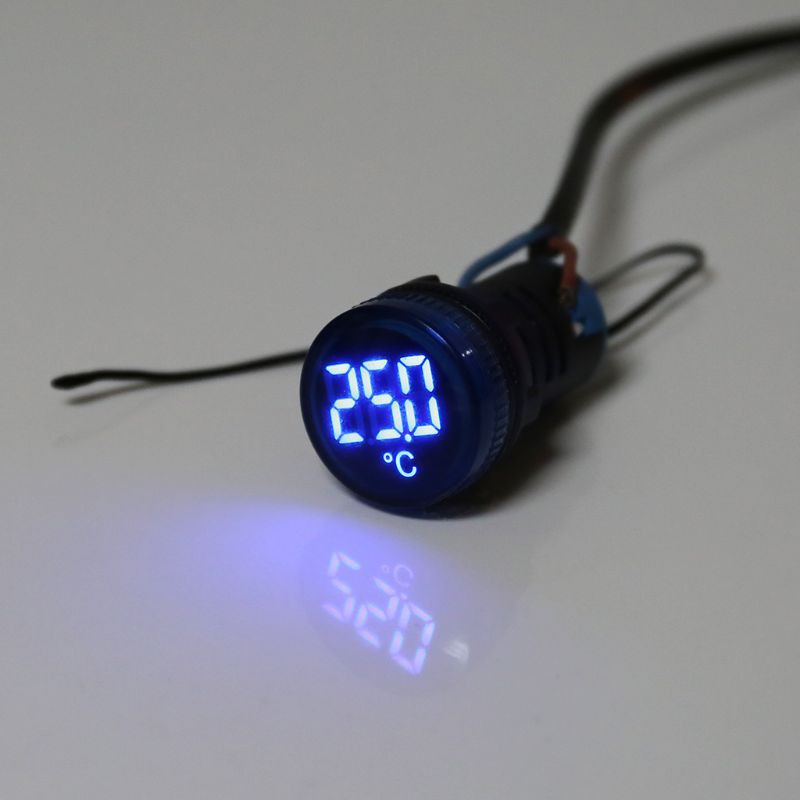 Đèn báo nhiệt kế điện tử màn hình Led 22mm Ac 50-380v