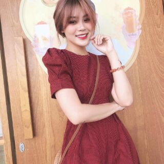 Đầm caro midi D23