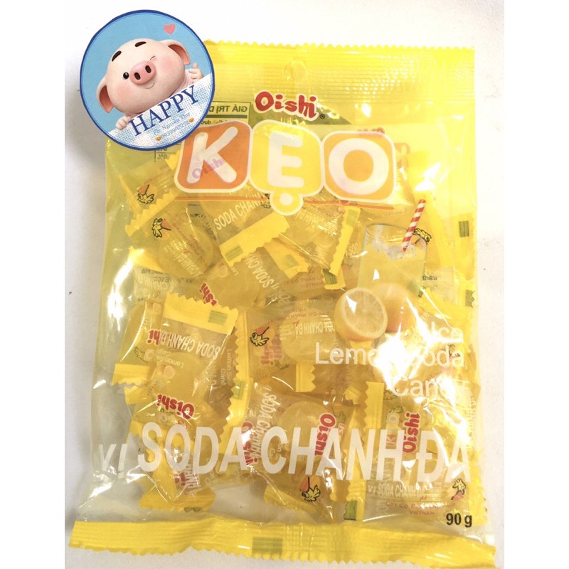 Kẹo Oishi đủ vị [Me, Vải, Ổi, Thập cẩm, Bạc hà, Soda chanh, Tăng lực] gói 90g