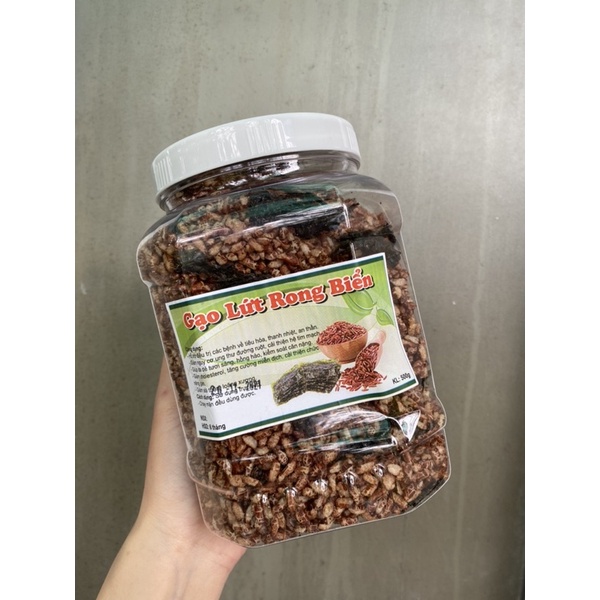 Hũ 500gr Gạo lứt sấy rong biển ăn vặt, healthy, thơm ngon giòn rụm | BigBuy360 - bigbuy360.vn