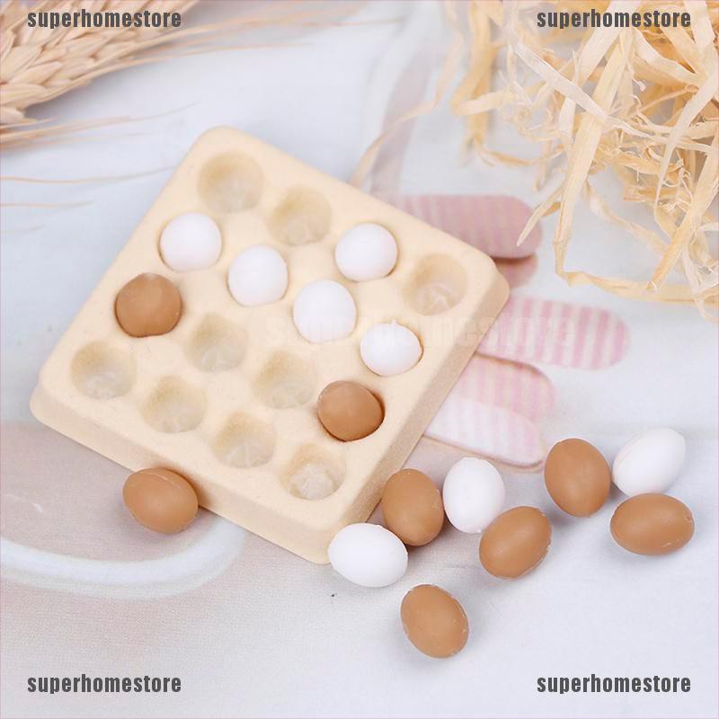 Hộp carton Đựng Trứng 16 Quả Tỉ Lệ 1: 12 Trang Trí Nhà Búp Bê