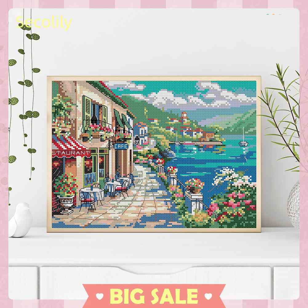 Seco Bộ Tranh Thêu Chữ Thập 14CT 2 Sợi Cotton