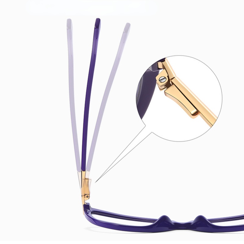 Mắt Kính Gọng Kim Loại Chống Ánh Sáng Xanh Màu Kẹo Thời Trang Phương Tây TR90