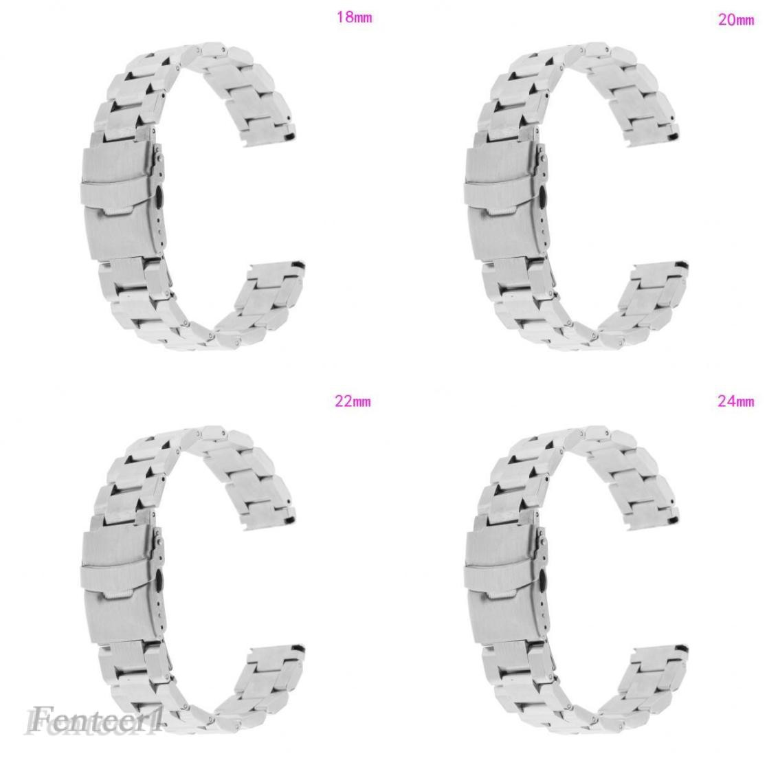 Dây Đồng Hồ Bằng Thép Không Gỉ 18 / 20 / 22 / 24mm