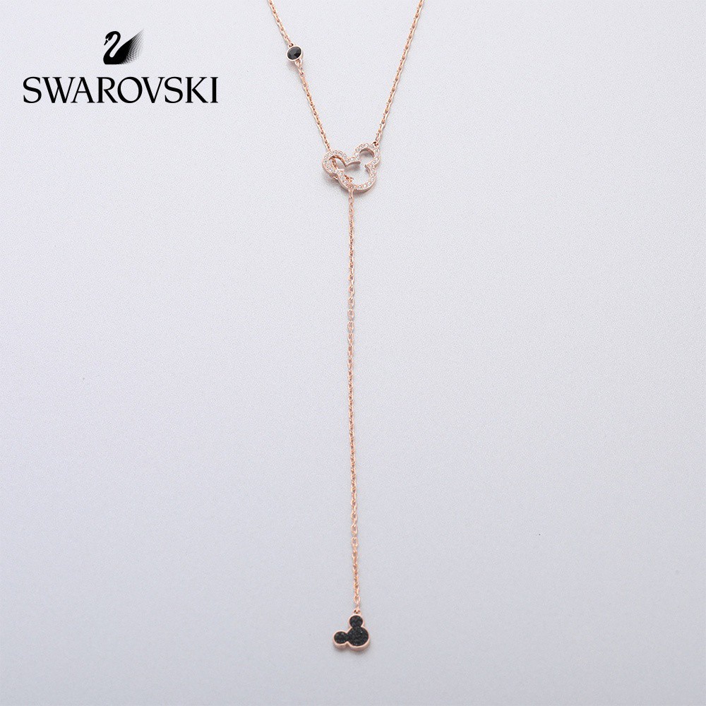 FREE SHIP Dây Chuyền Nữ Swarovski MICKEY&MINNIE Disney Mickey Mouse Y Shape Necklace Crystal FASHION cá tính Trang sức trang sức đeo THỜI TRANG